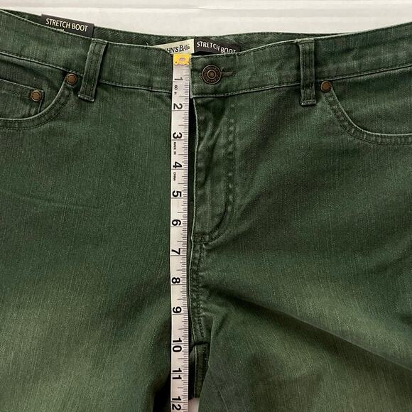 New St. John's Bay Green Jeans Womens Size 10 Bootcut Mid Rise Stretch Casual - Picture 8 of 14